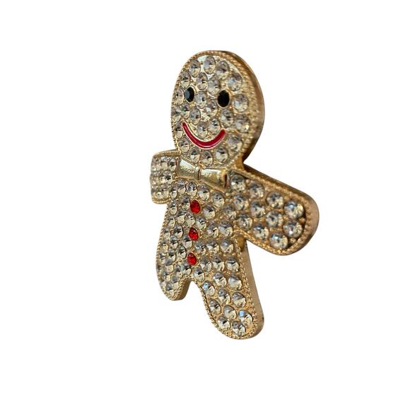 Christmas Jeweled Gingerbread Stemless Wine Glasses Chic Holiday Barware New - Picture 12 of 12